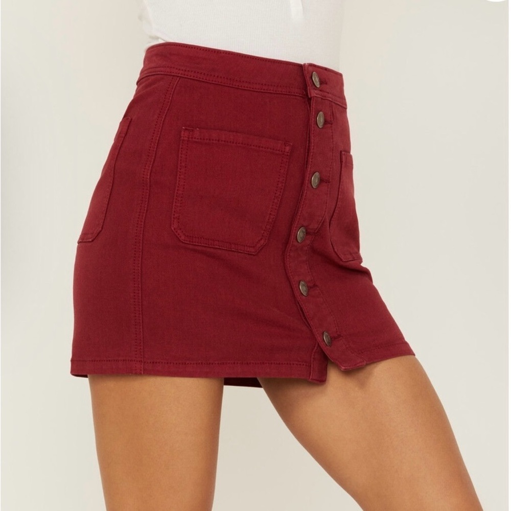 NWOT Shyanne Women's Button Front Denim
Mini Skirt Size M